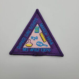 Girl Scout Badge Vintage Patch Brownie 90s Retro Troop Ms Whiz Expo USA Du Page